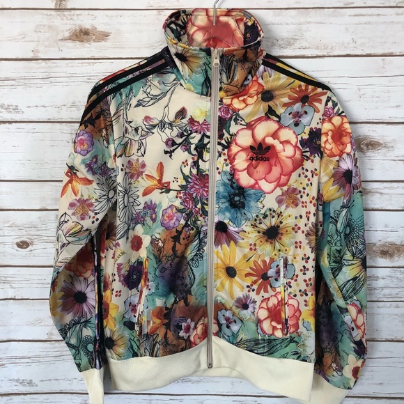 adidas firebird flower track top adidas firebird flower track top